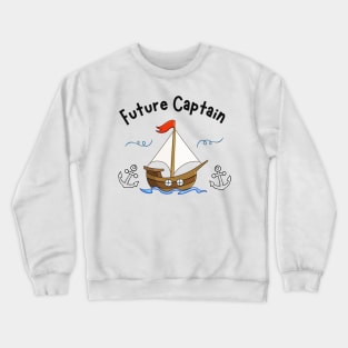 Sailing Sailboat Future Captain Children Crewneck Sweatshirt